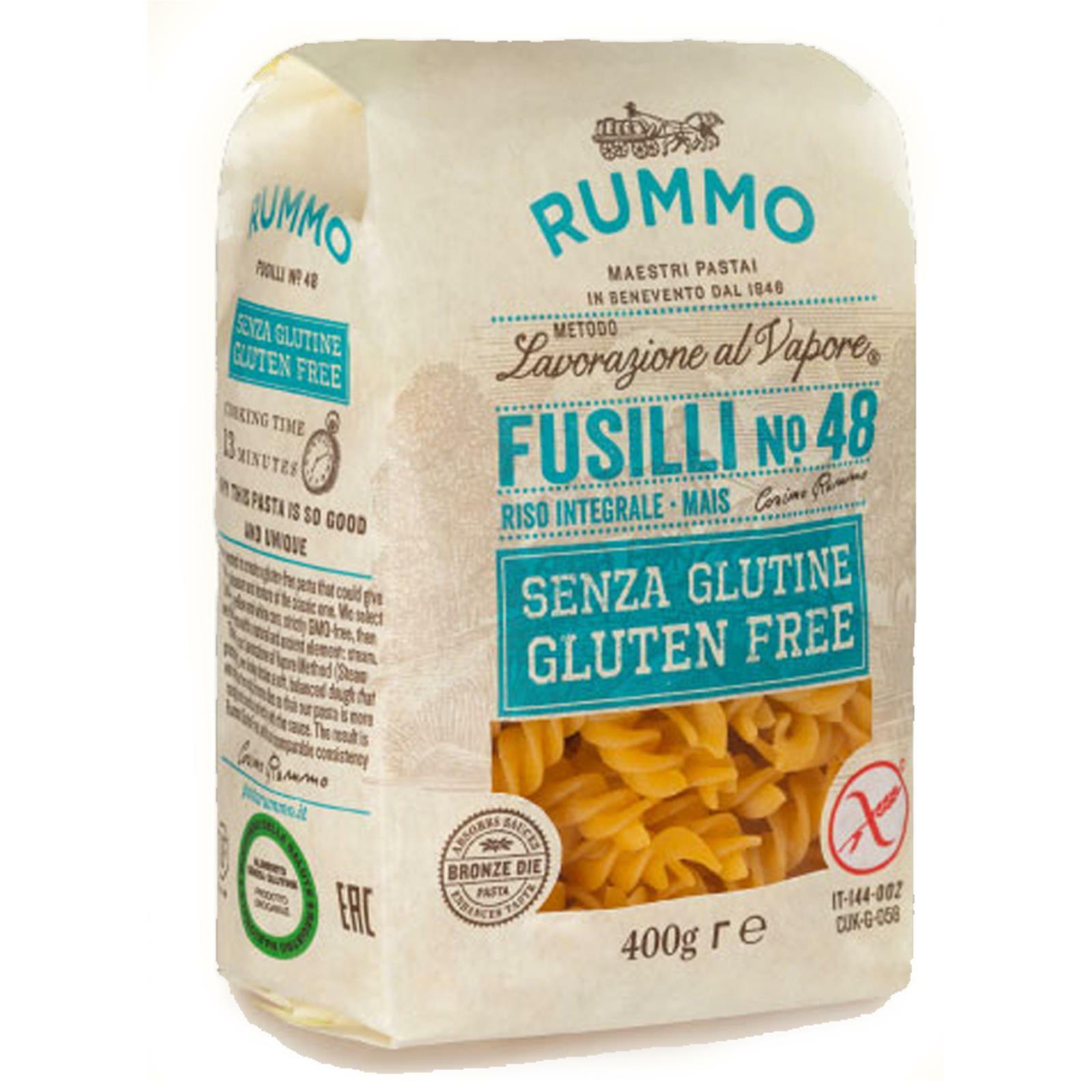 PASTA SENZA GLUTINE RUMMO 400 GR PASTIFICIO RUMMO FUSILLI N° 48 GLUTEN FREE