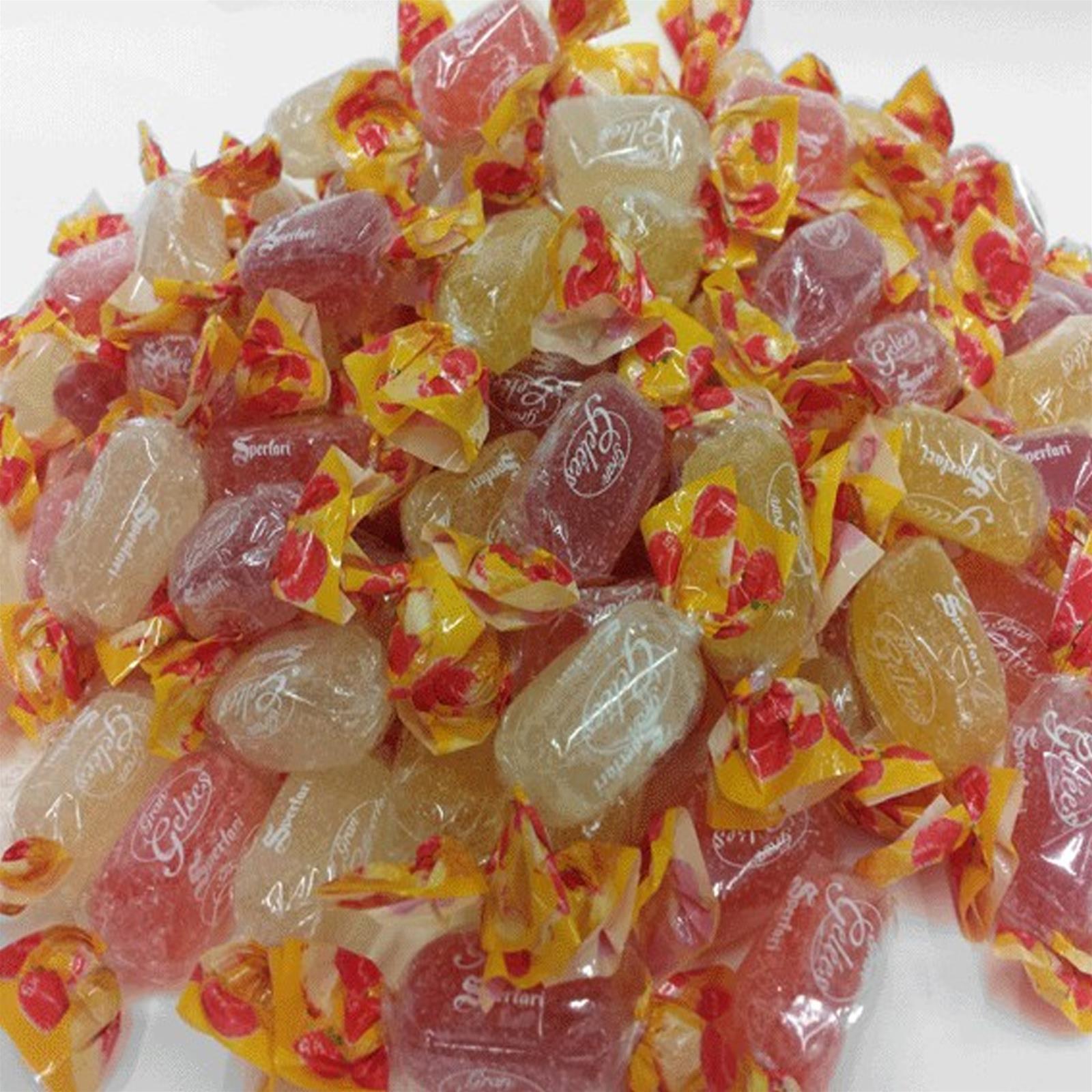 1 KG CARAMELLE SPERLARI GELEES GELATINE AI GUSTI DI FRUTTA ZUCCHERATE MORBIDE