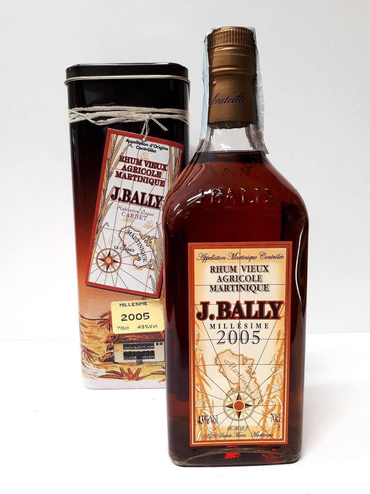J. Bally 2005  70 cl  43% vol  con box latta