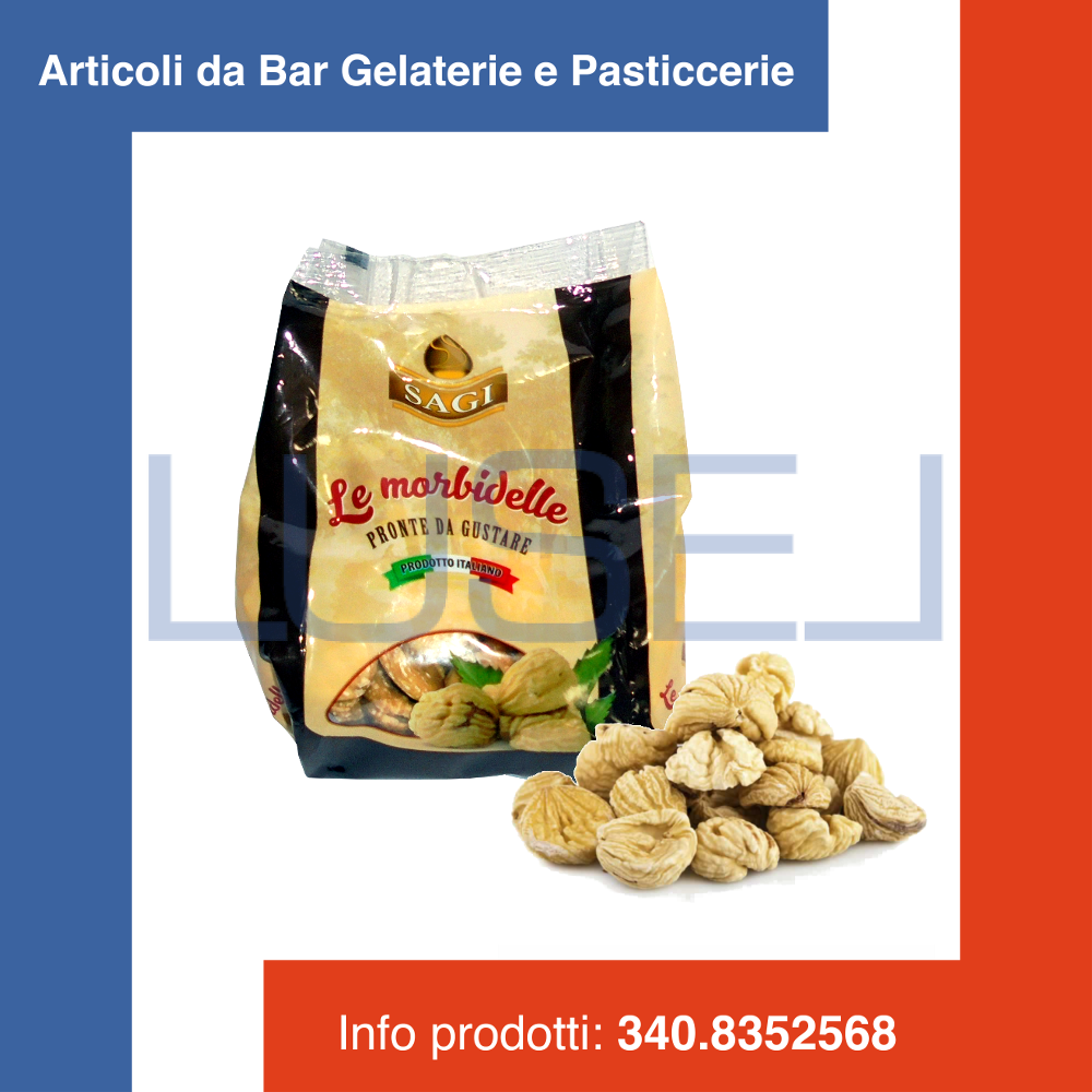 GR 250 CASTAGNE SECCHE SGUSCIATE AMMORBIDITE AL VAPORE MORBIDELLE DRY CHESTNUTS
