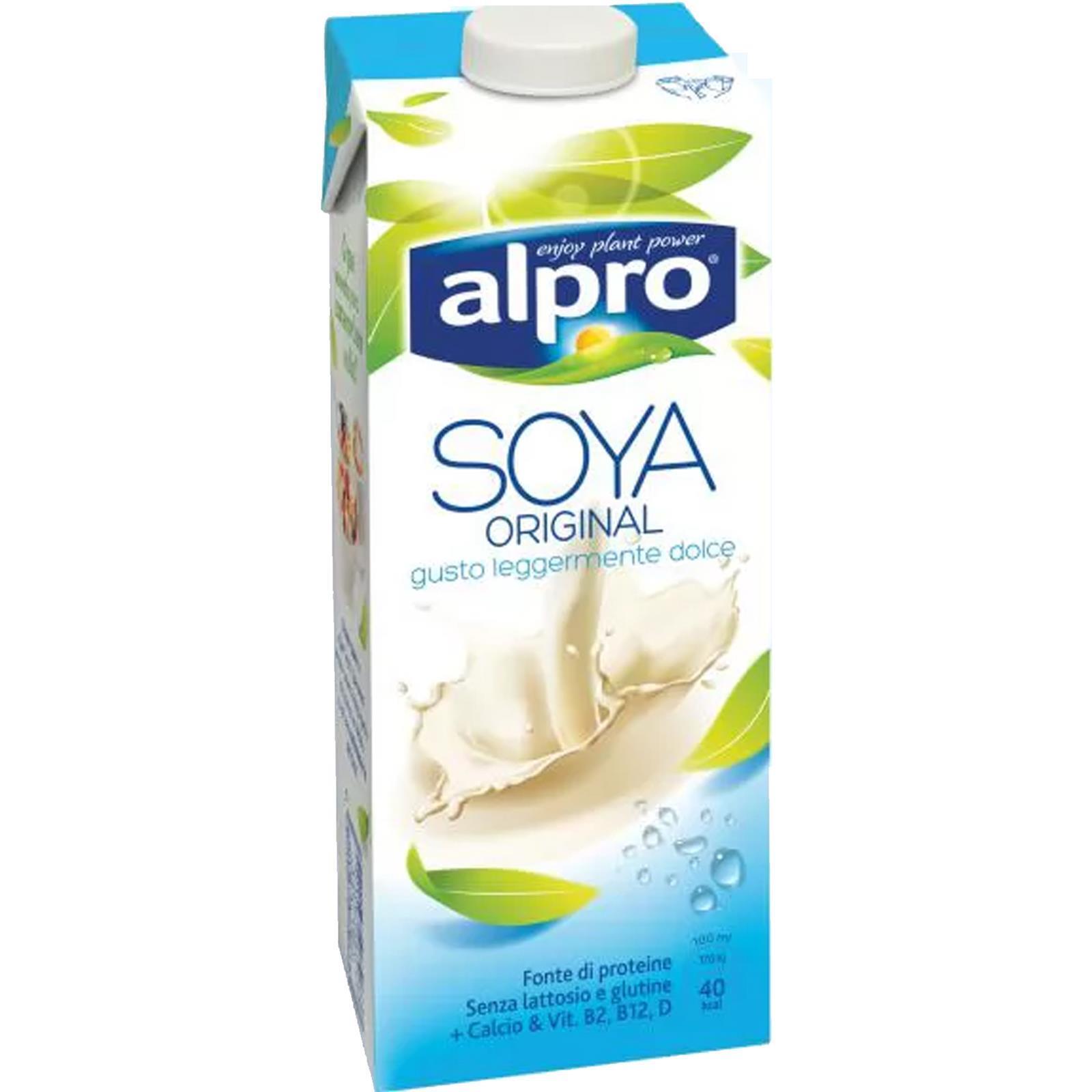 1 x BOTTIGLIA BEVANDA ALLA SOIA ALPRO SOYA ORIGINAL LATTE COLAZIONE DOLCE 1 LITR