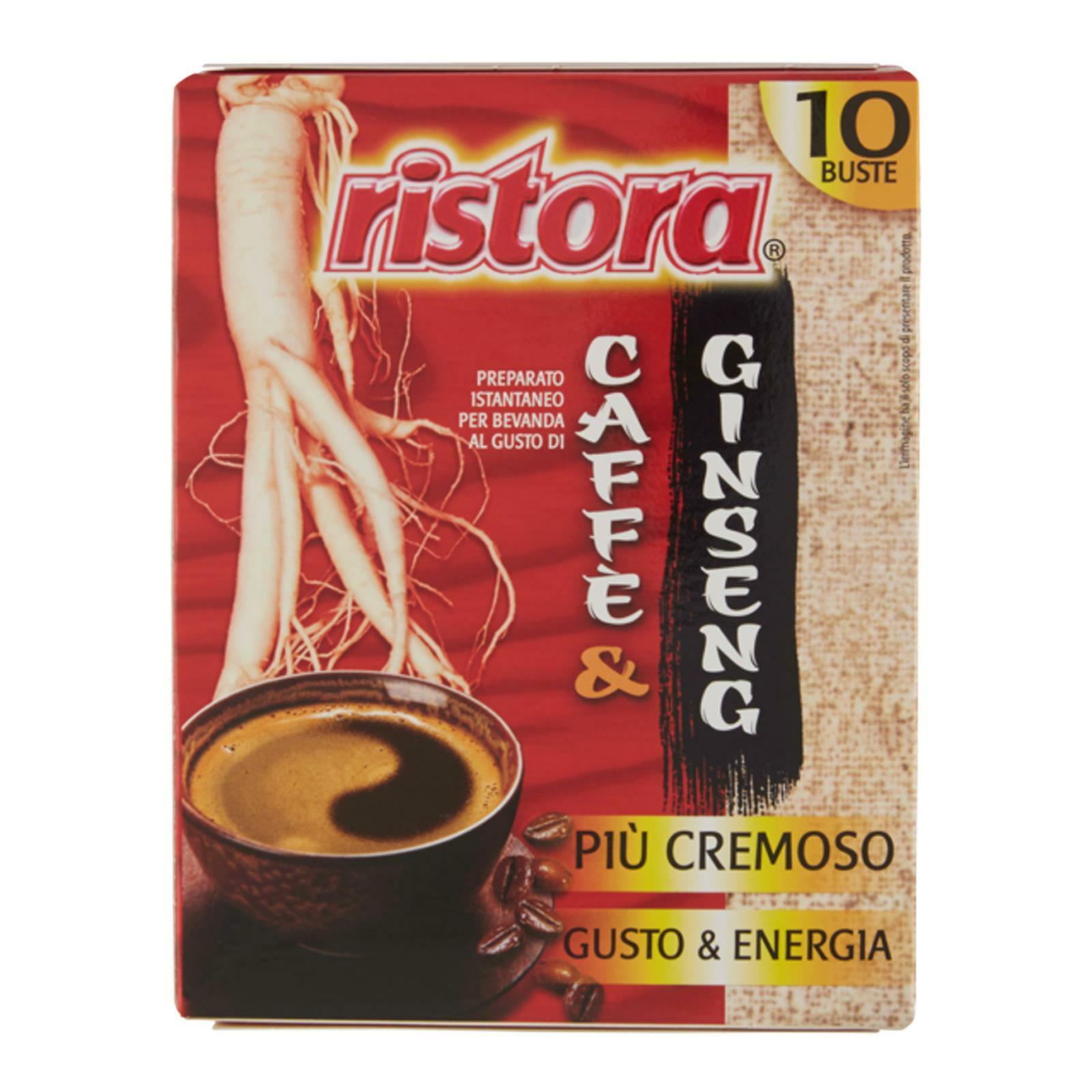 GINSENG & CAFFE' RISTORA 10 BUSTINE PREPARATO SOLUBILE MONODOSE CAPPUCCINO