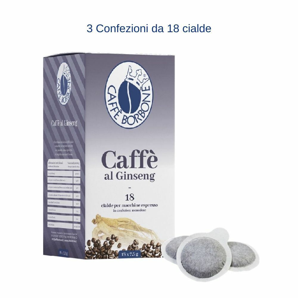 Caffe' Al Ginseng Borbone 3 Confezioni da 18 Cialde ciascuna