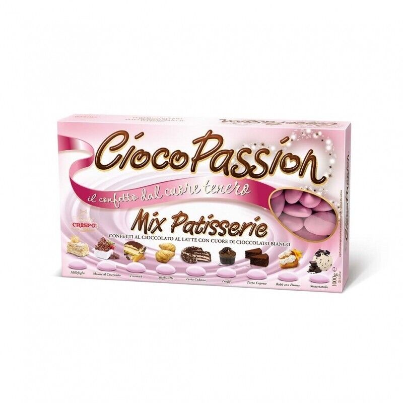 CONFETTI CRISPO CIOCOPASSION MIX PATISSERIE ROSA 1 KG.