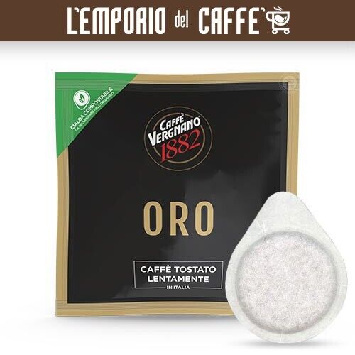 150 Cialde Filtro Carta Caffe Vergnano Miscela Oro dal Gusto Morbido e Piacevole