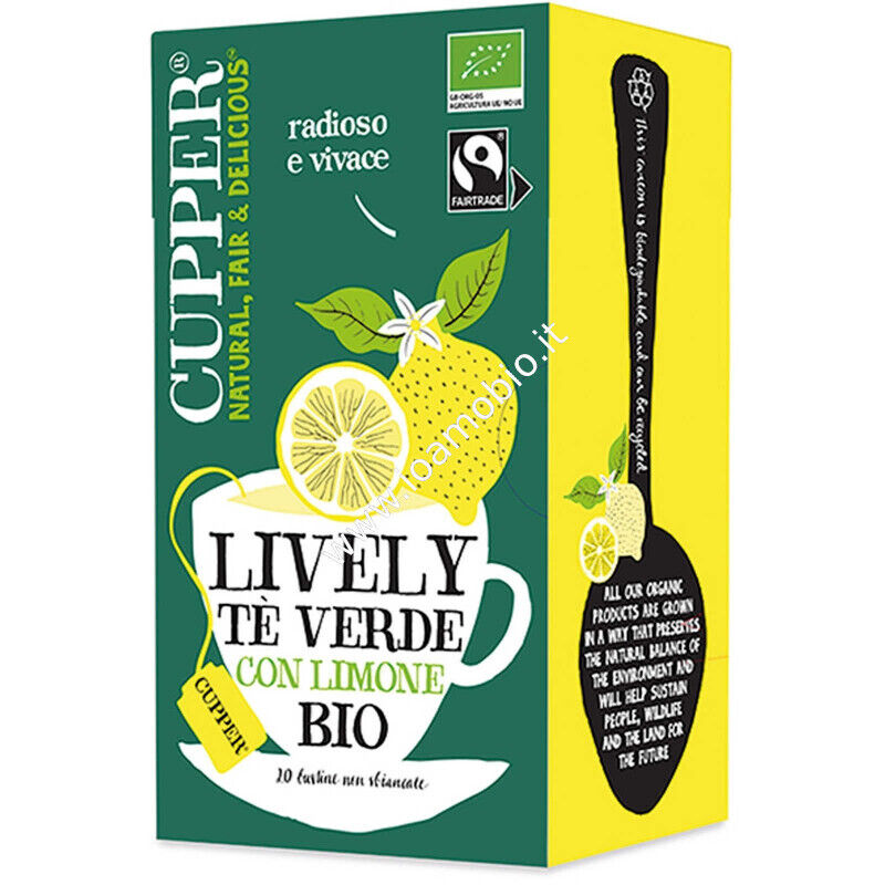 Cupper Tè Verde al Limone Biologico 20 filtri 35g