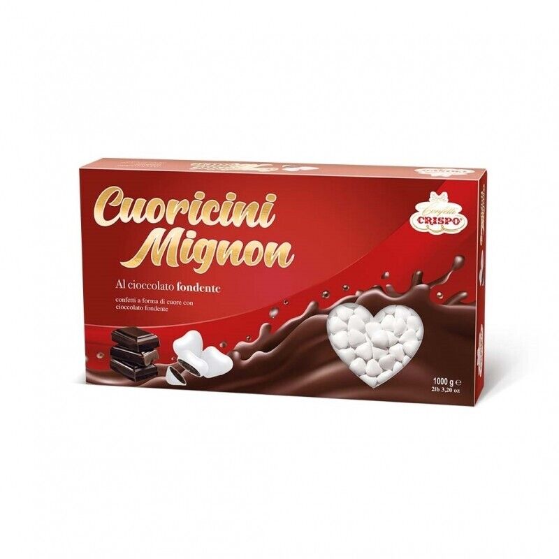 CONFETTI CRISPO CUORICINI MIGNON BIANCHI 1 KG.