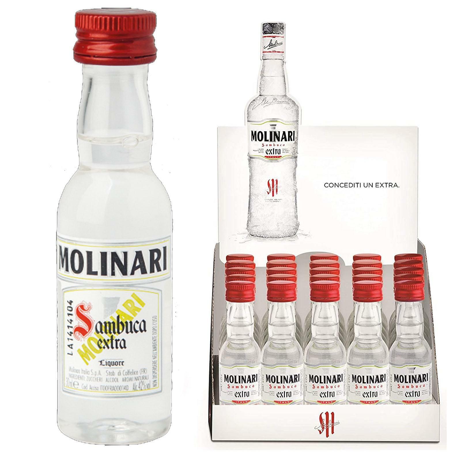 SAMBUCA MOLINARI CLASSICA MIGNON 30ML X 25 BOTTIGLIE LIQUORE AMARO ERBE DIGESTIV