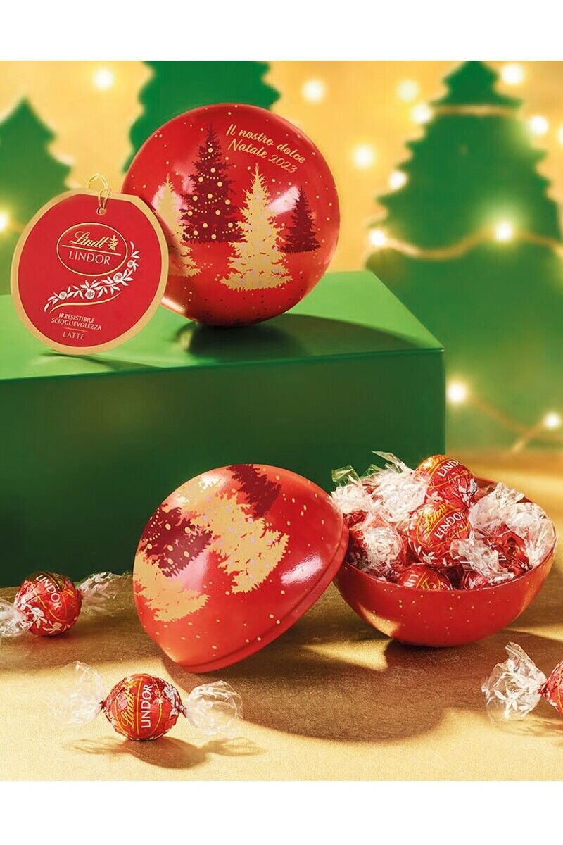 PALLA LINDT IN LATTA NATALE  PRALINE AL LATTE 88 GR