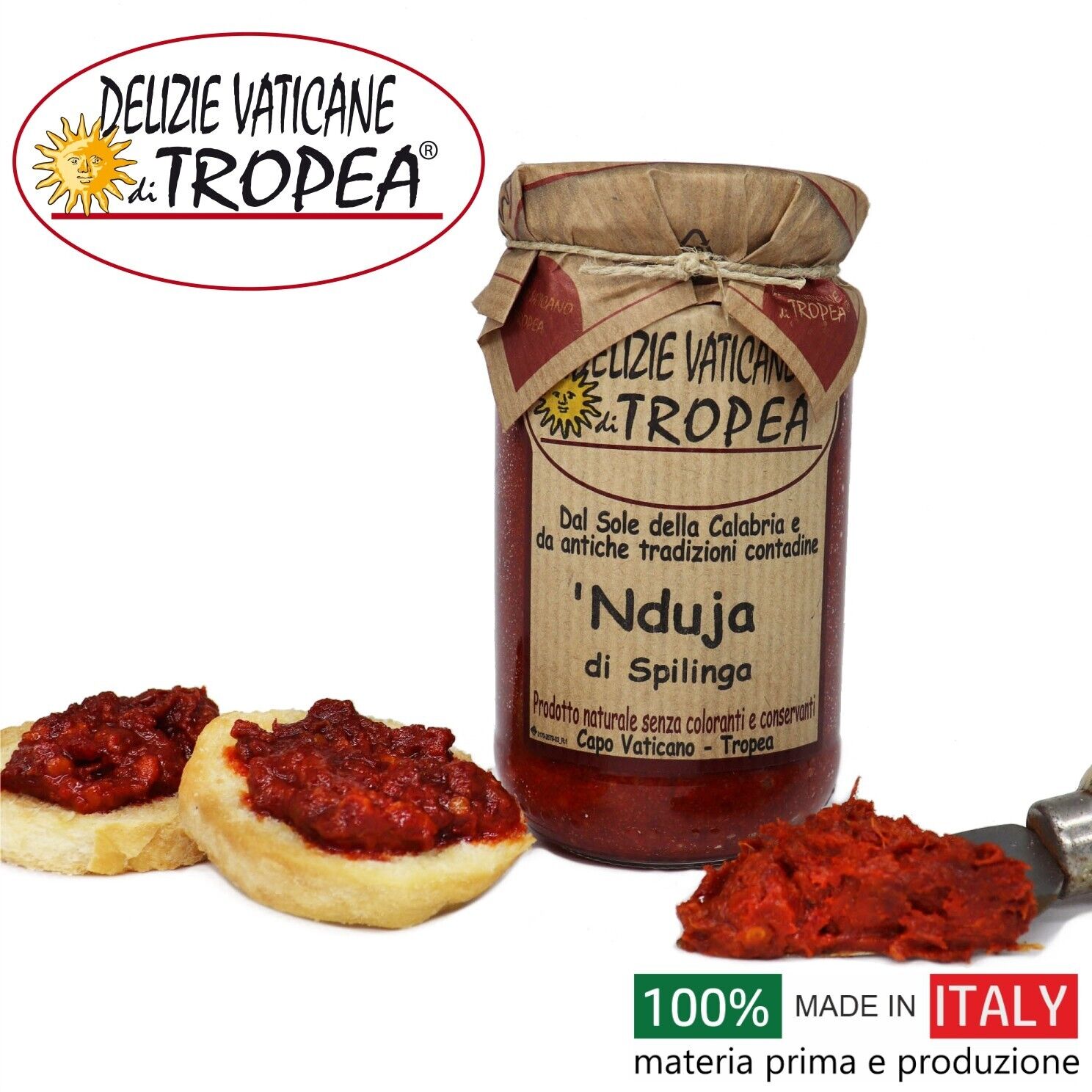 Nduja Spilinga 180 gr - Nduja Calabrese  - Salame Piccante Spalmabile