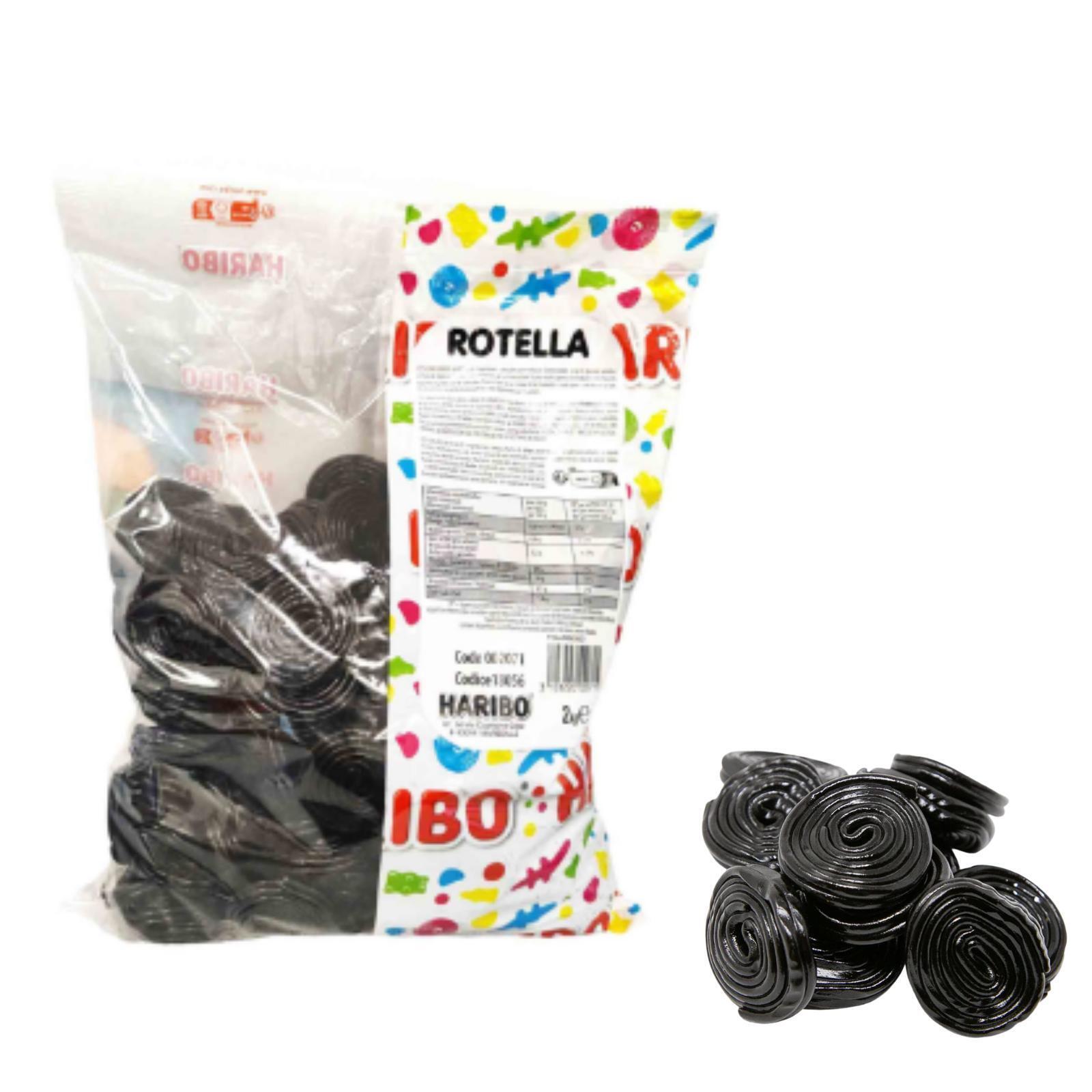 Caramella Gommosa Haribo Rotella Liquirizia Haribo Busta da 2 kg Party