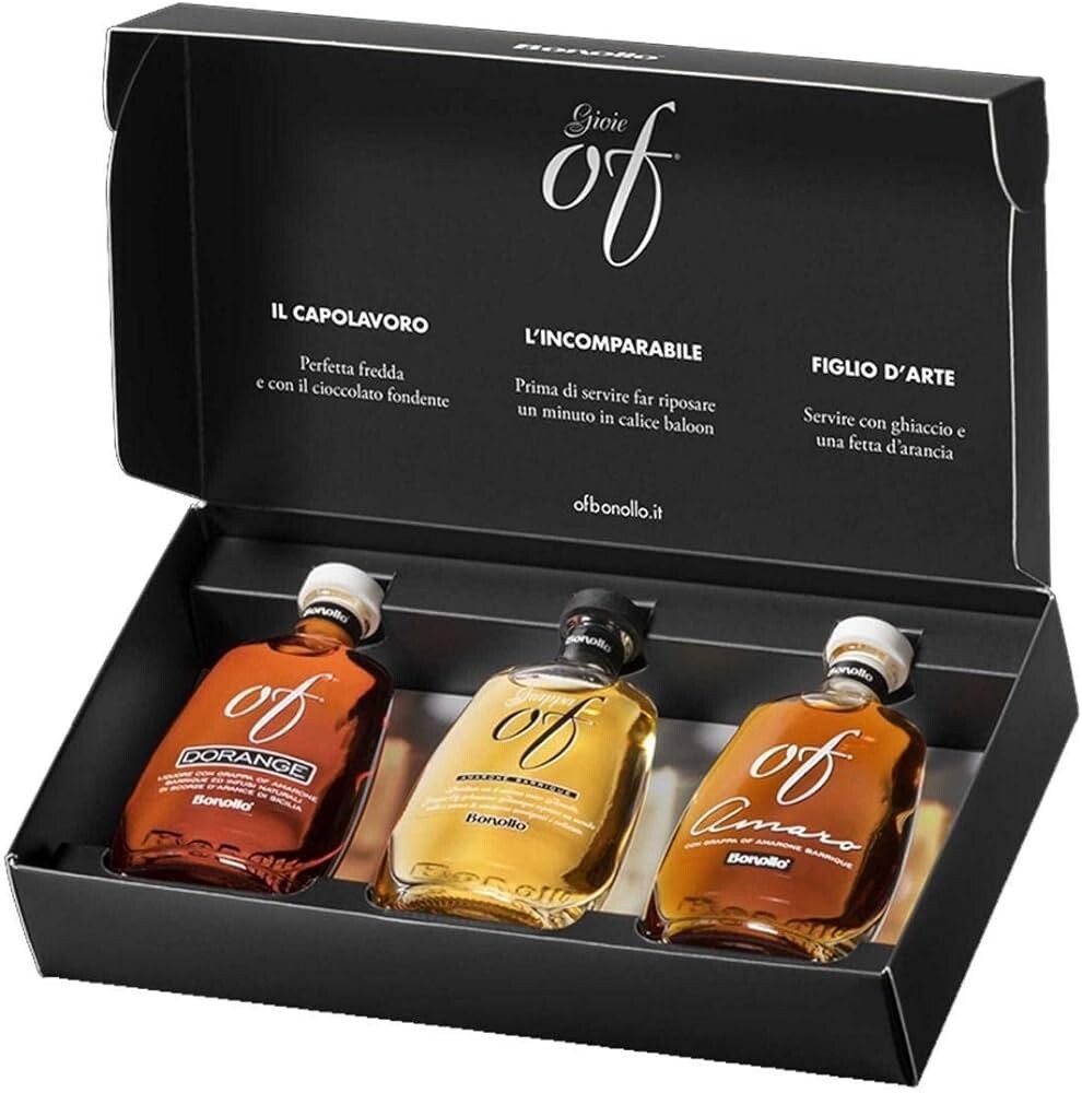 BONOLLO OF GIOIE CONFEZIONE REGALO - AMARO 5 CL+ BARRICATA 5 CL + 1 DORANGE 5 CL