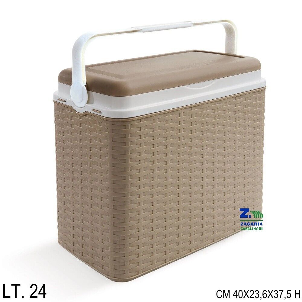 FRIGO FRIGORIFERO TERMICO MIDOLLINO LT. 24 EFFETTO RATTAN COLORE BEIGE