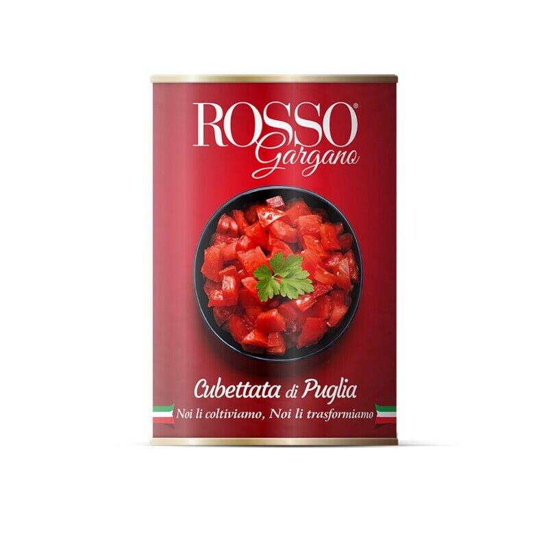 Rosso Gargano Polpa Fine Di Puglia Da Pomodori 100% Italiani 6 Barattoli 2500 Gr