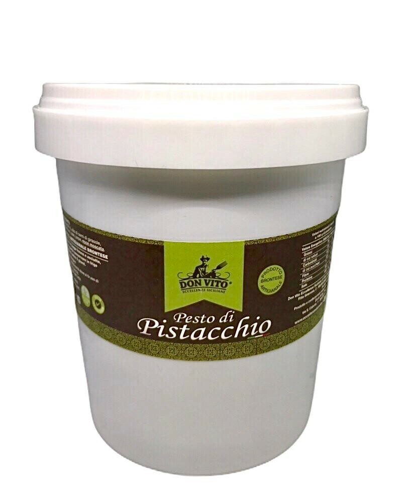 Pesto di Pistacchio Don Vito 1 kg - Prodotto Brontese - Senza Glutine -