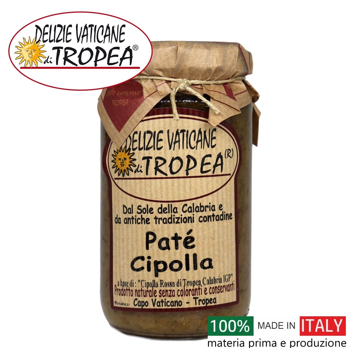 Pate di Cipola di Tropea - Prodotti Artigianali Calabresi - Salsa Gourmet, 180gr