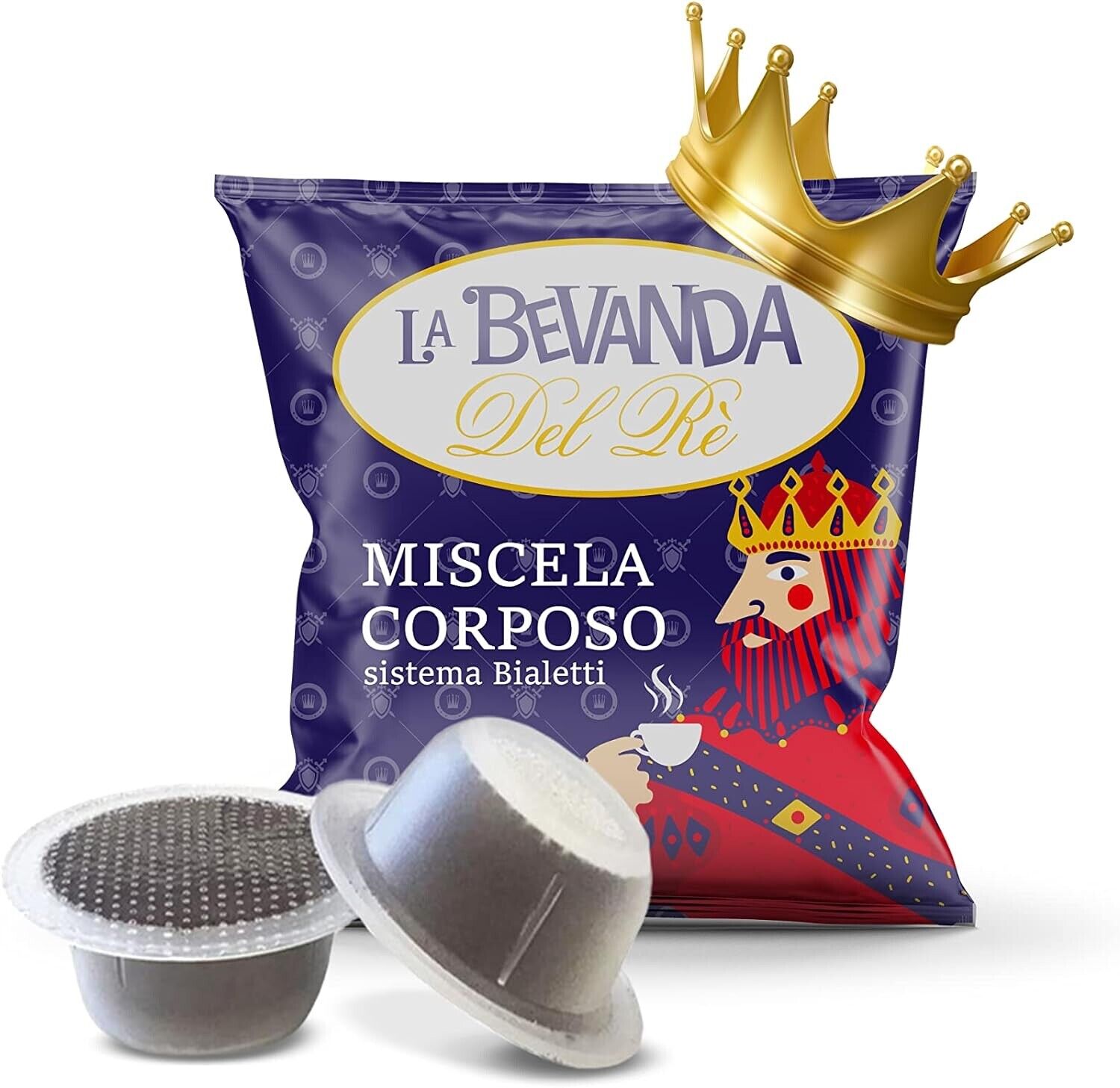 La Bevanda Del Re - 100 Capsule Compatibili Bialetti Miscela Corposo