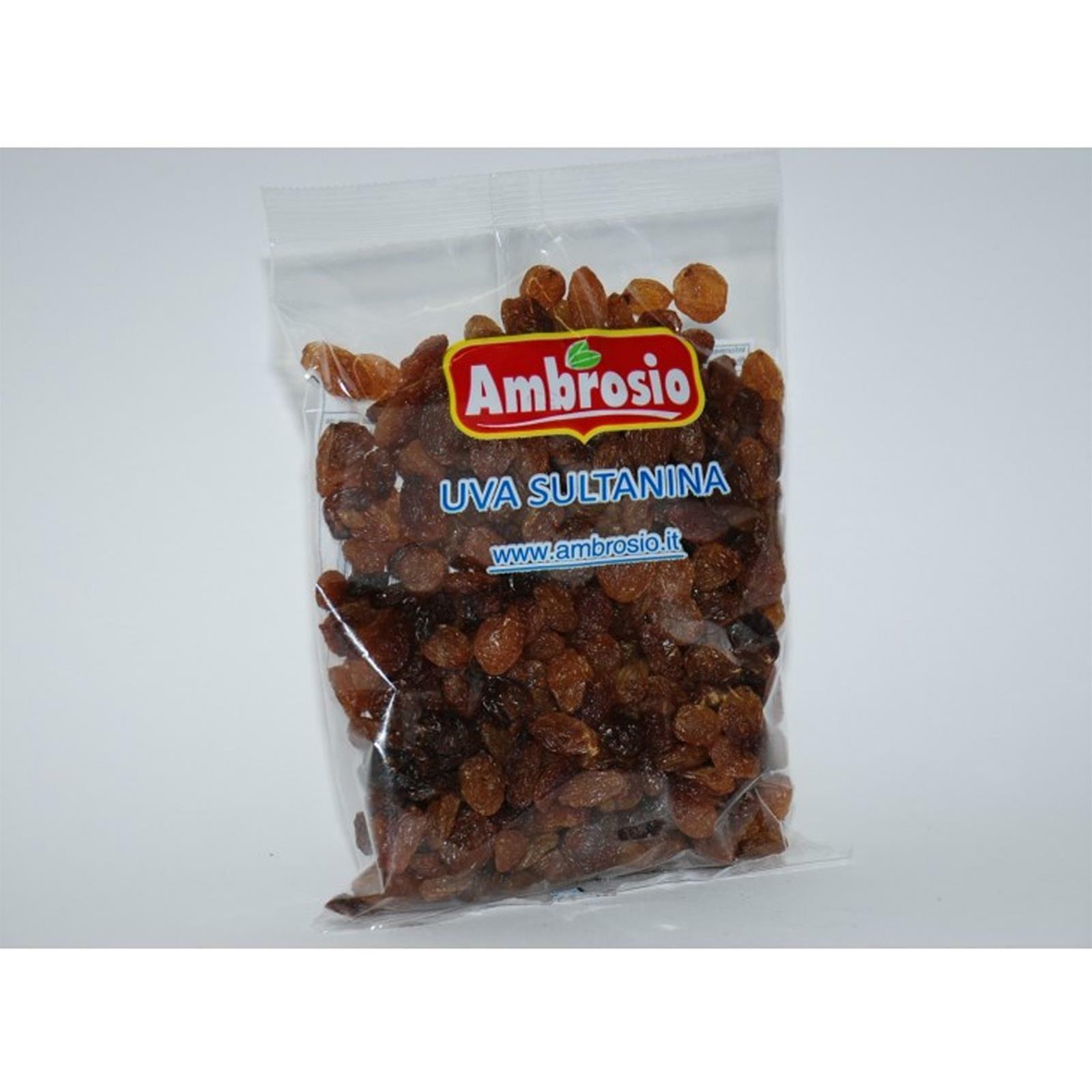 UVA SULTANINA AMBROSIO BUSTA DA 250gr TORTE DOLCI UVETTA PANETTONE COLOMBA PASSA