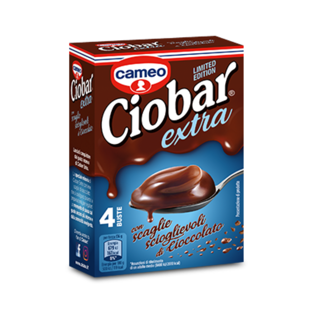 Cameo Ciobar Extra con scaglie di Cioccolato Confezione 4 Buste da 25 grammi