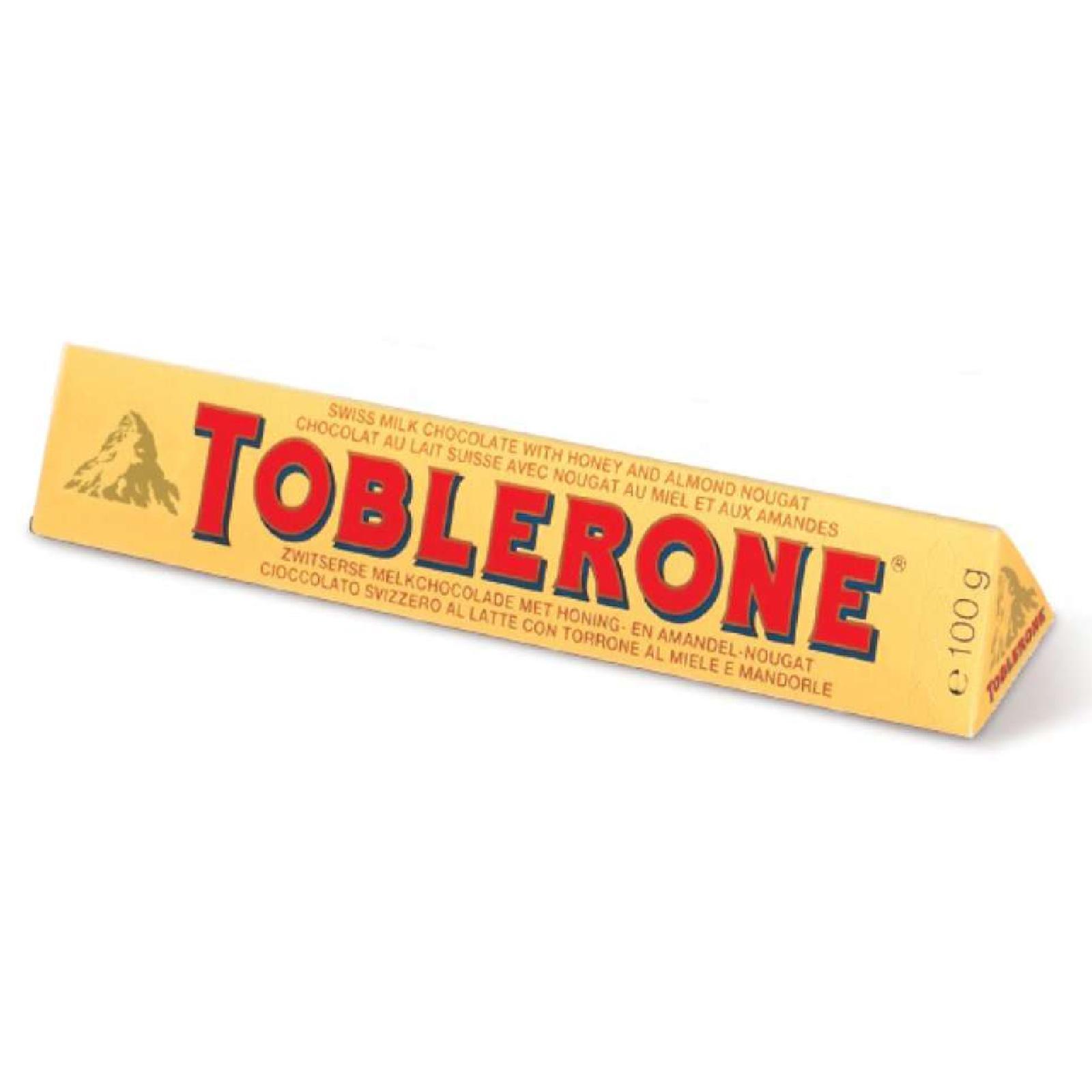 Barretta Toblerone Cioccolato Latte 10 pz da 100 g Cacao Cioccolato Svizzero