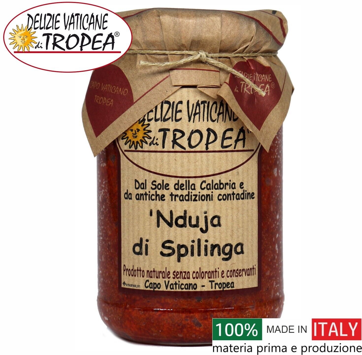 Nduja Spilinga 280 gr - Nduja Calabrese - Salame Piccante Spalmabile