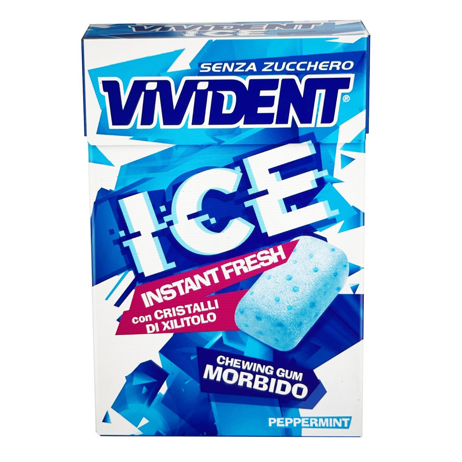 20 Astucci Gomme Da Masticare Vivident Ice Peppermint Instant Fresh Chewing Gum