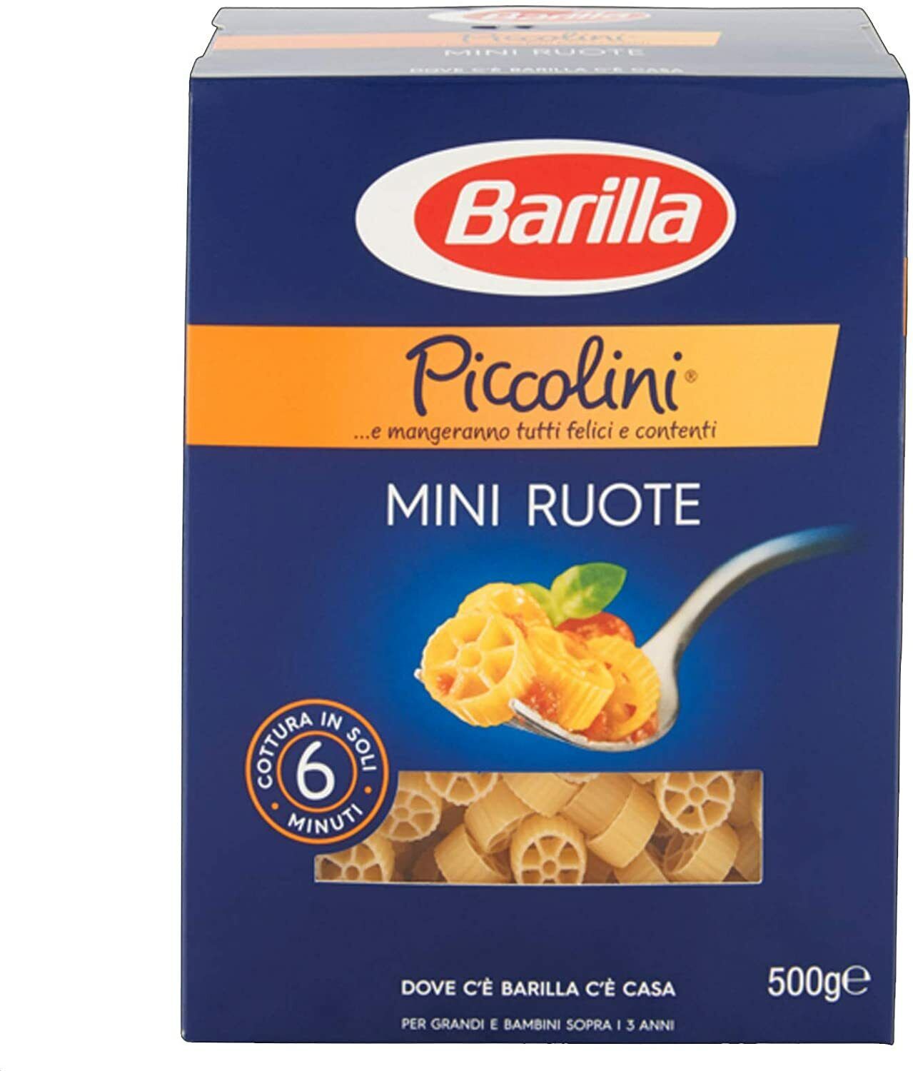 MINI PASTA BARILLA I PICCOLINI RUOTE 500 GR I CLASSICI PASTA CORTA CLASSICI