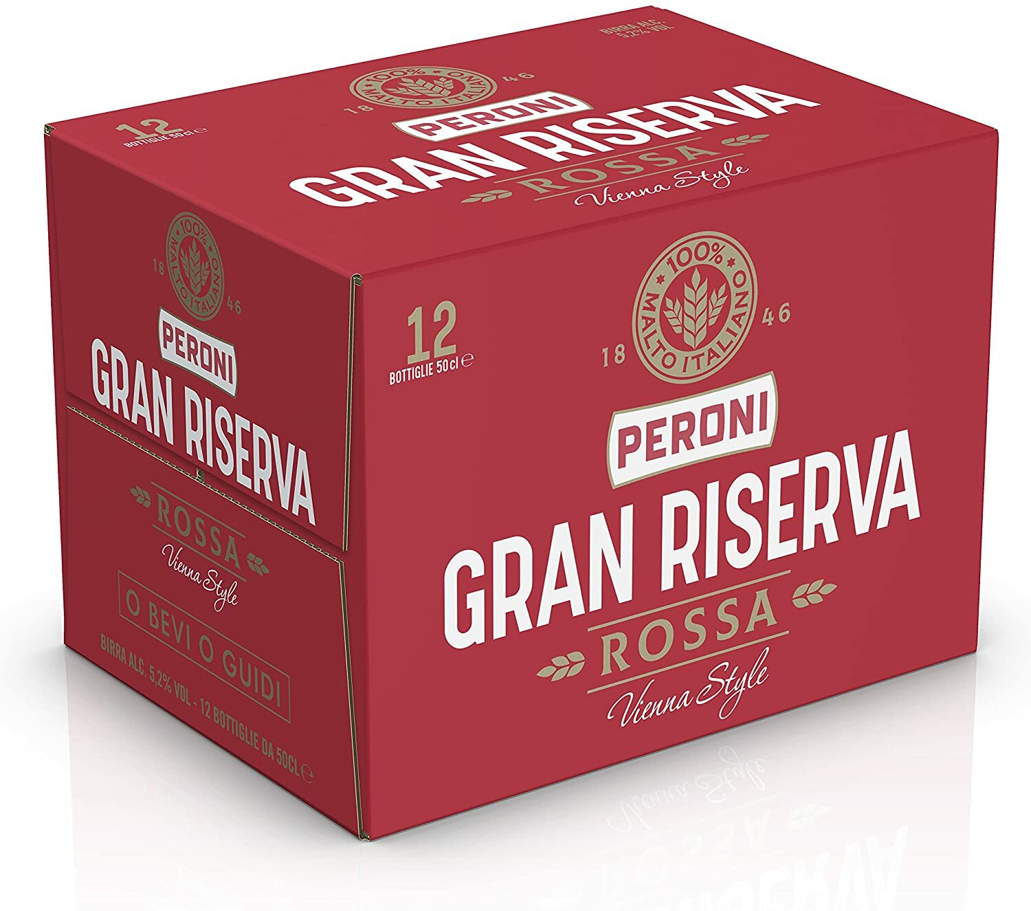 Peroni Birra Gran Riserva Rossa, Cassa Birra con 12 Birre in Bottiglia da 50 cl