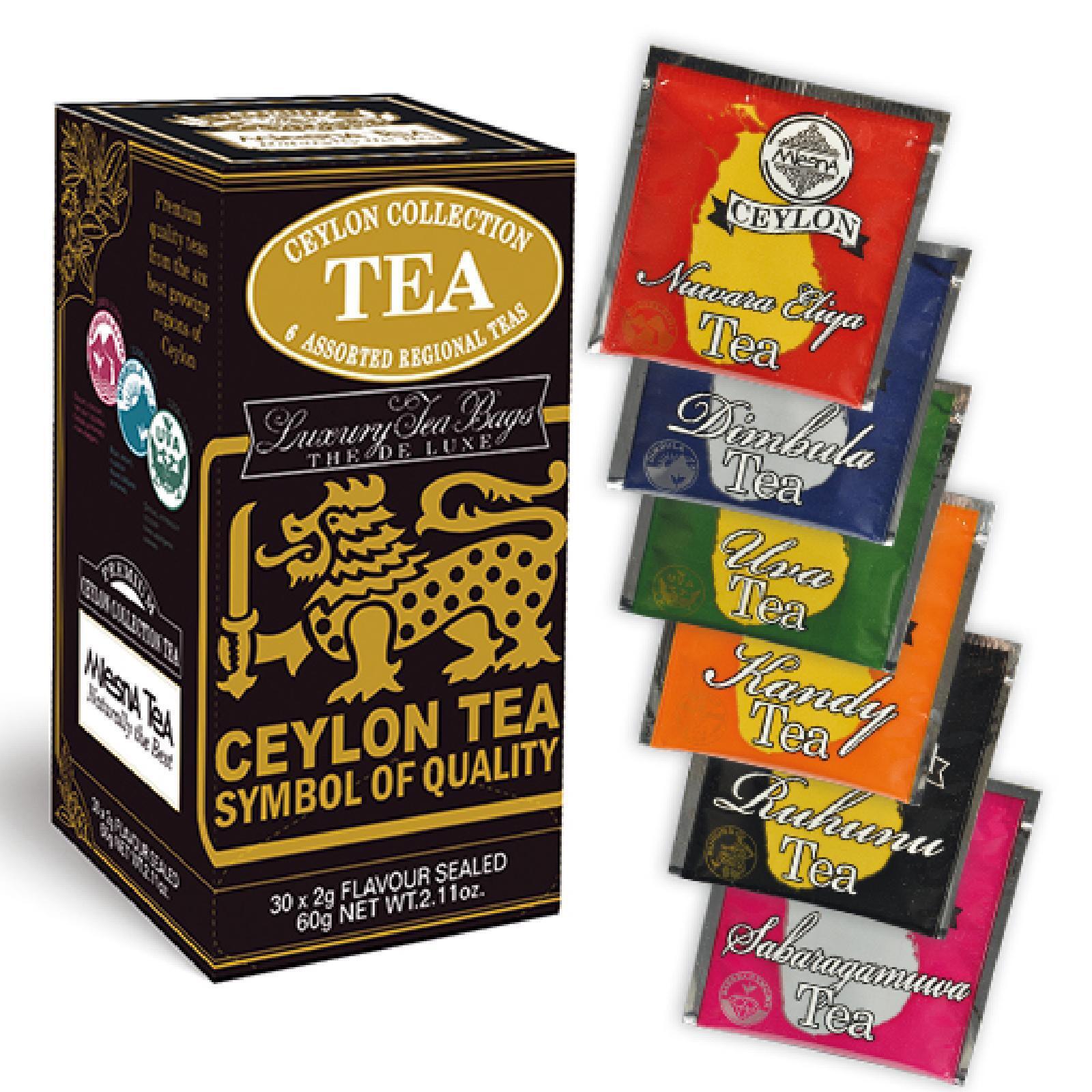 Te' Mlesna Ceylon Collection 6 Gusti Assortiti Collezione Monorigine 30 Filtri