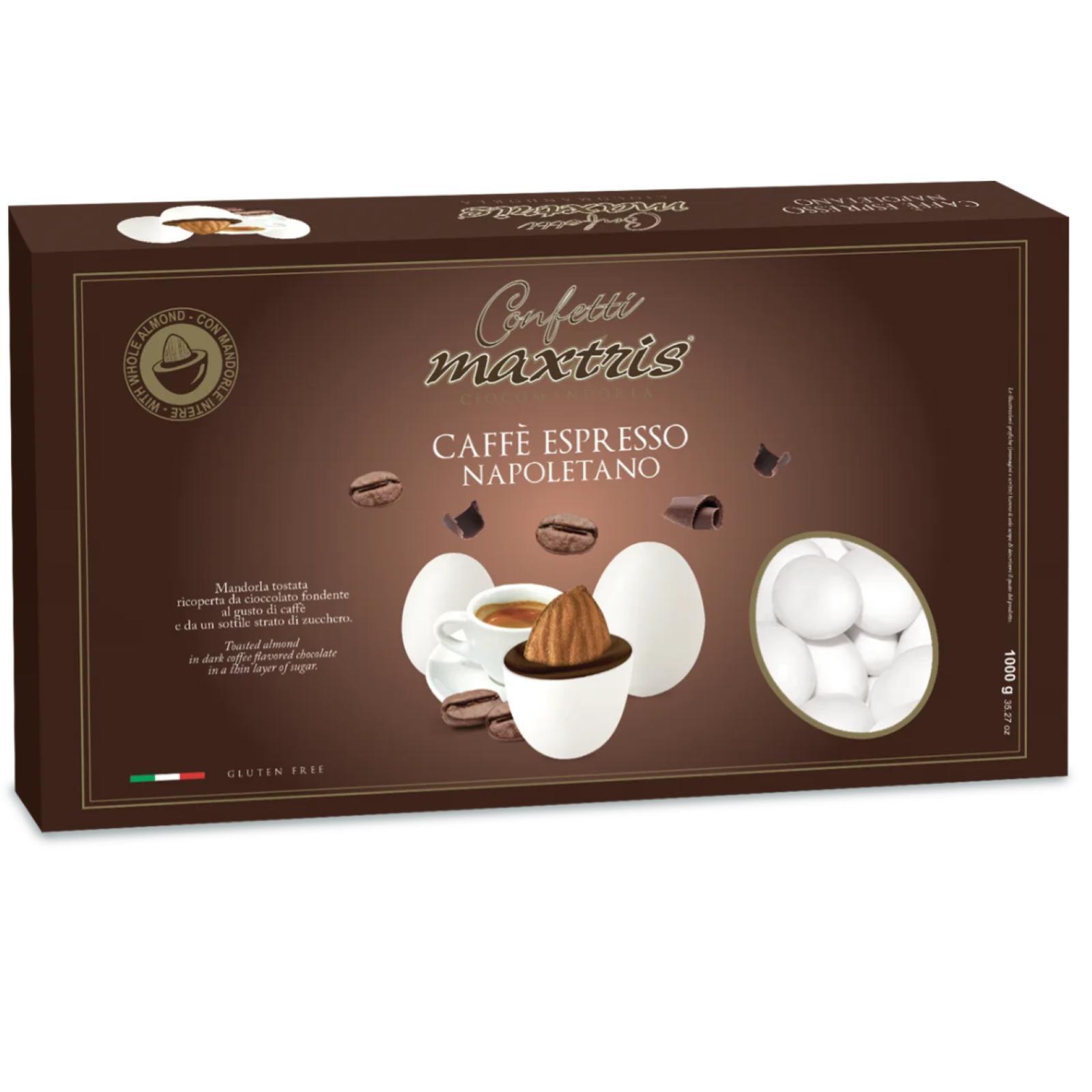 Confetti Maxtris Gusto Caffè Espresso Napoletano Colore Bianco 1 Kg Mandorle