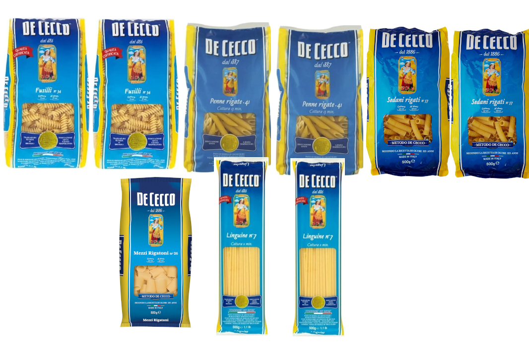 DE CECCO BOX ASSORTITO PASTA LINGUINE FUSILLI PENNE SEDANI RIGATI MEZZI RIGATONI