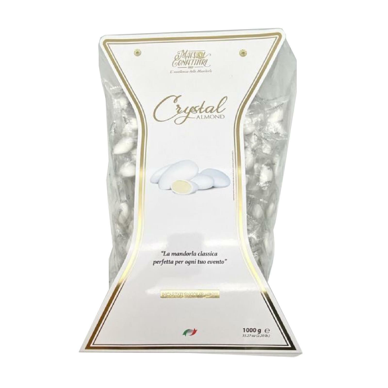 CONFETTI MAXTRIS CRYSTAL ALMOND CLASSICO MANDORLA  INCARTATI SINGOLARMENTE 1 KG
