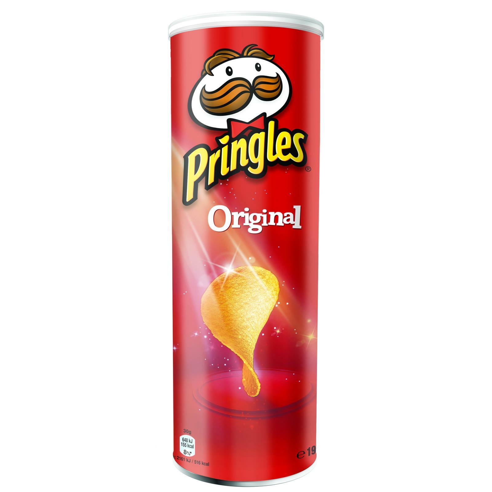 19 x TUBO PATATINE PRINGLES ORIGINAL CLASSICHE 175 GR ROSSE CRISPS PATATINE