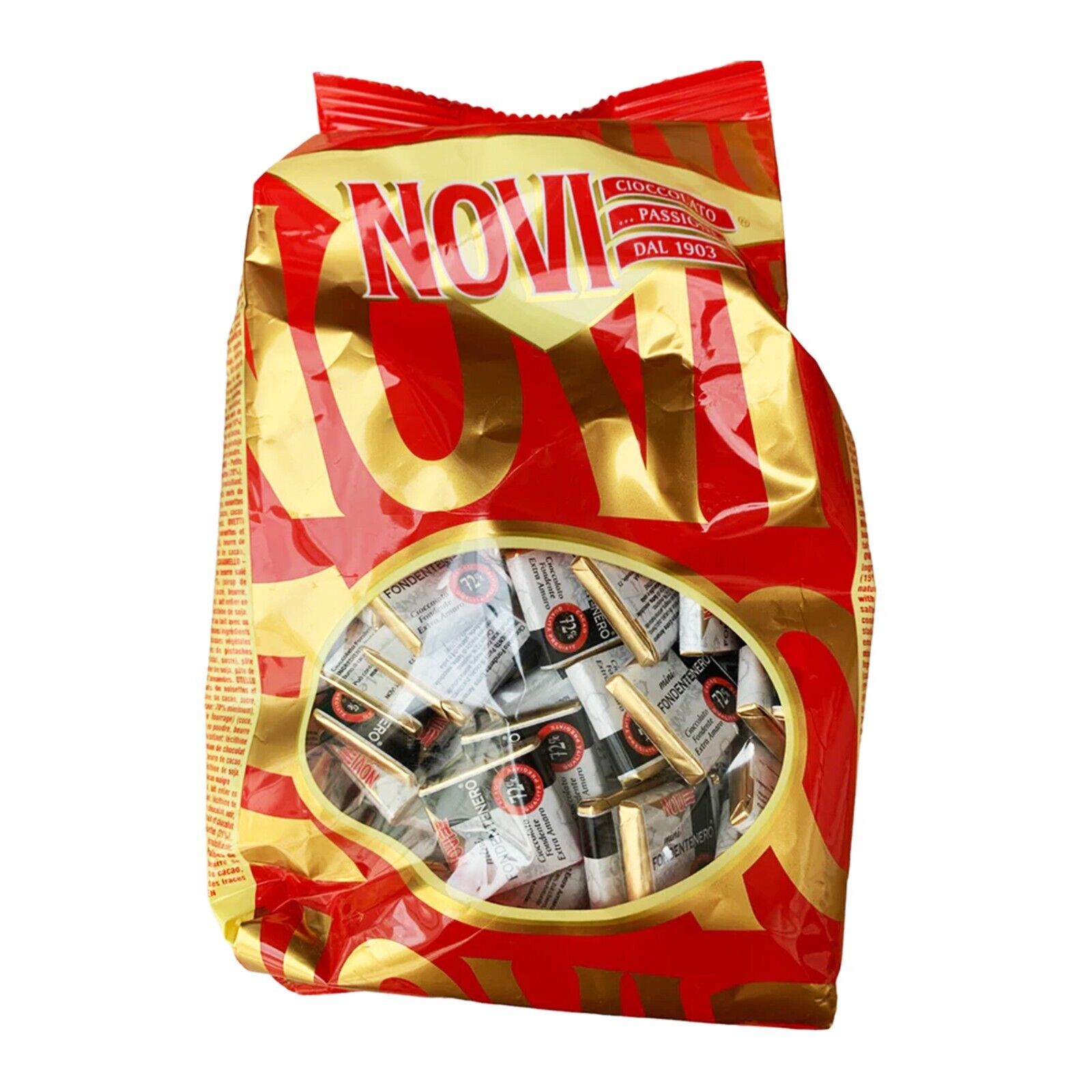 Novi Mini FondenteNero Cioccolato Fondente Extra Amaro 72% Busta da 1 Kg