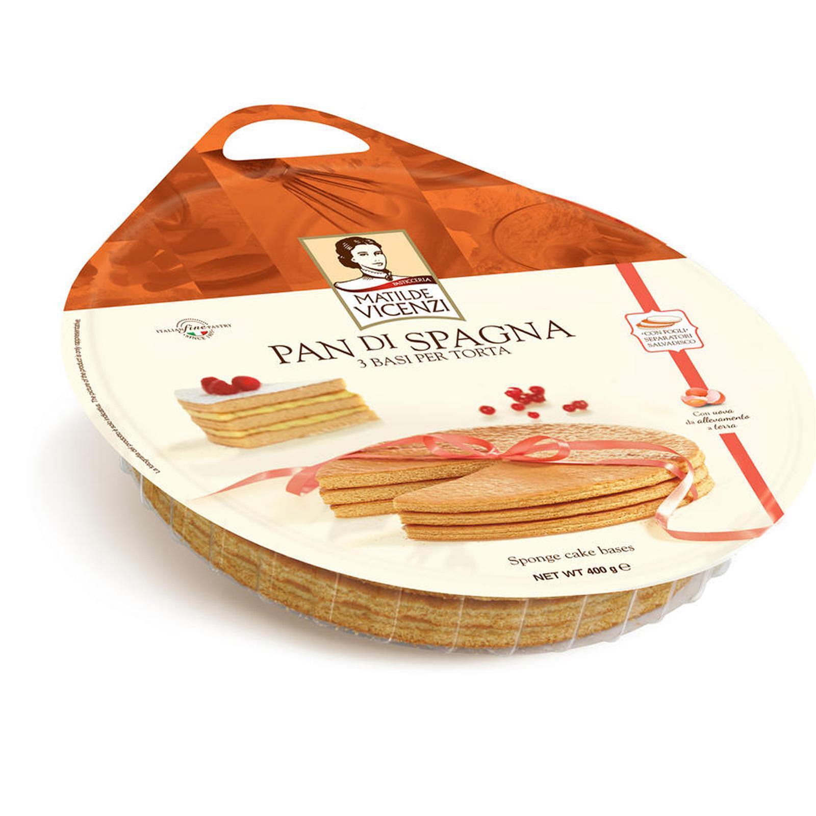 BASI PAN DI SPAGNA MATILDE VICENZI 400 GR 3 PEZZI BASI PER TORTA DISCHI DOLCE