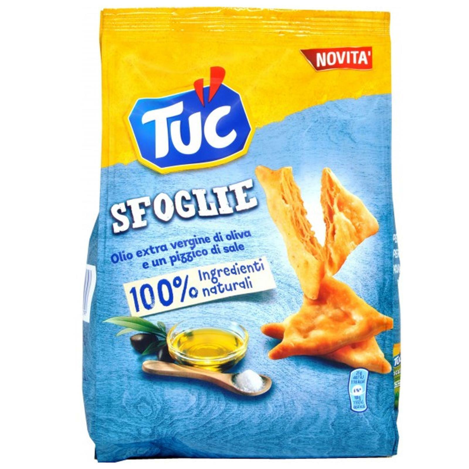 CRACKERS TUC SFOGLIE GUSTO OLIO EXTRA VERGINE OLIVA PATATINE 170 GR CROCCANTI