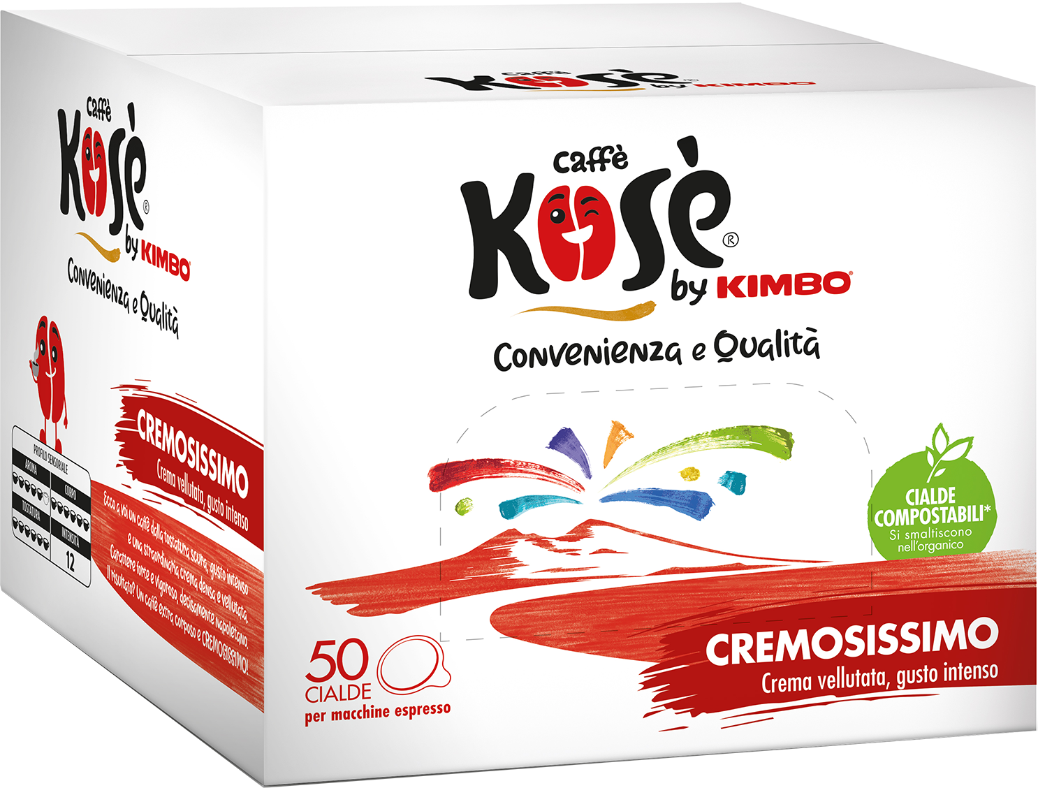 300 CIALDE KOSE' filtro carta ESE 44mm  MISCELA CREMOSISSIMO ROSSO KIMBO OFFERTA