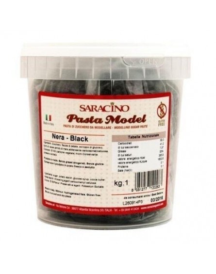 PASTA DI ZUCCHERO MODELLING SARACINO NERA 1KG