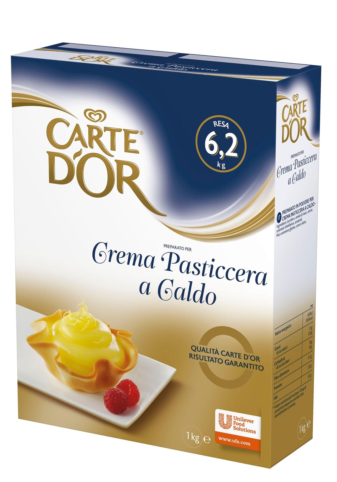Carte d'Or preparato per Crema Pasticcera a caldo 1 Kg DOLCI TORTE