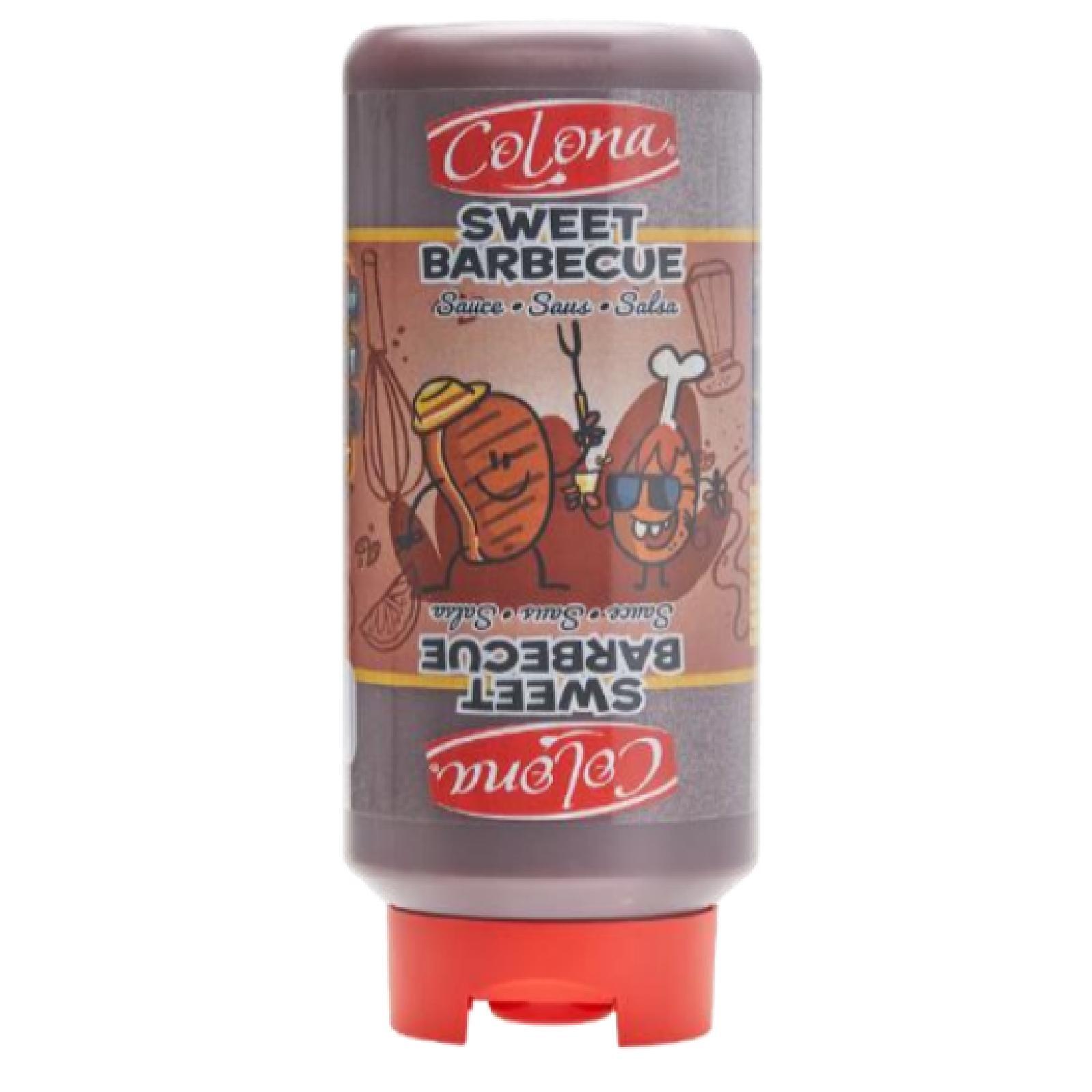 Salsa Sweet Barbecue Colona Sauce BBQ Sweet Bottiglia TopDown da 800 g