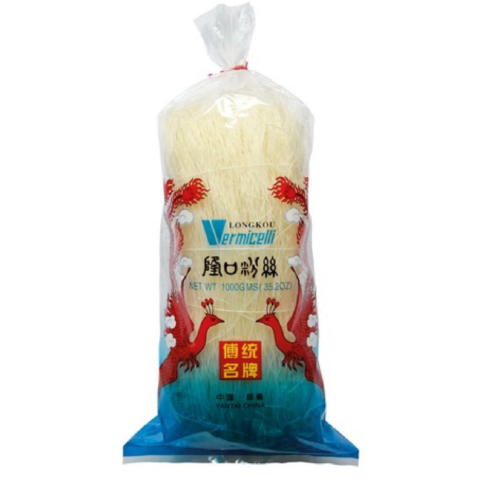GLASS NOODLES VERMICELLI DI FAGIOLO MUNGO LONGKOU DING XI 1 KG GIAPPONESE CINESE