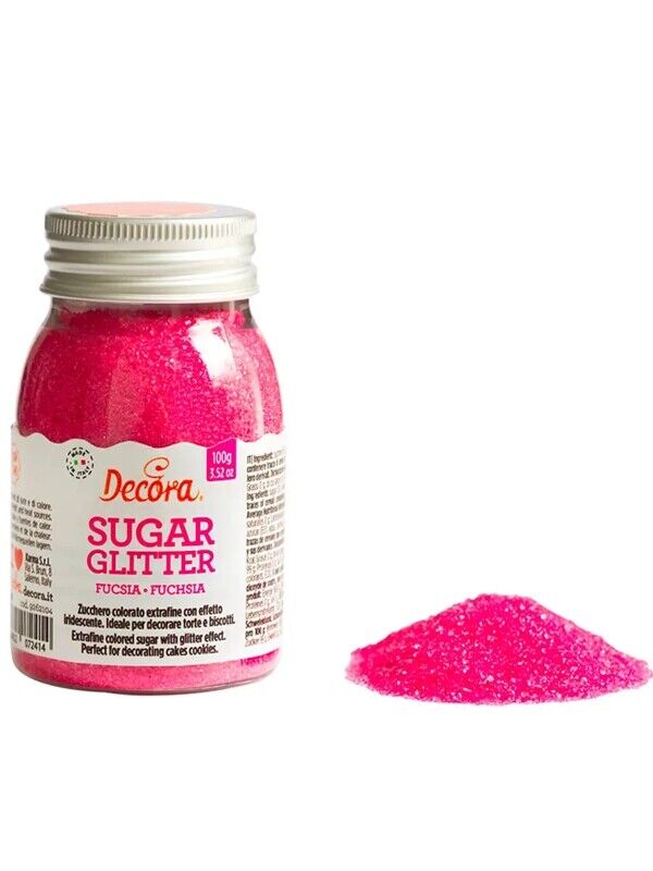 ZUCCHERO GLITTERATO FUCSIA 100 GR