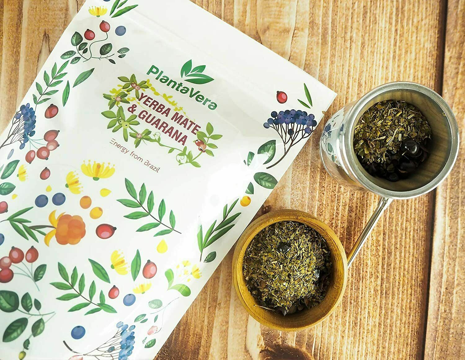 Yerba Mate Despalada + Semi di Guaranà Affettati, Energetico 900G