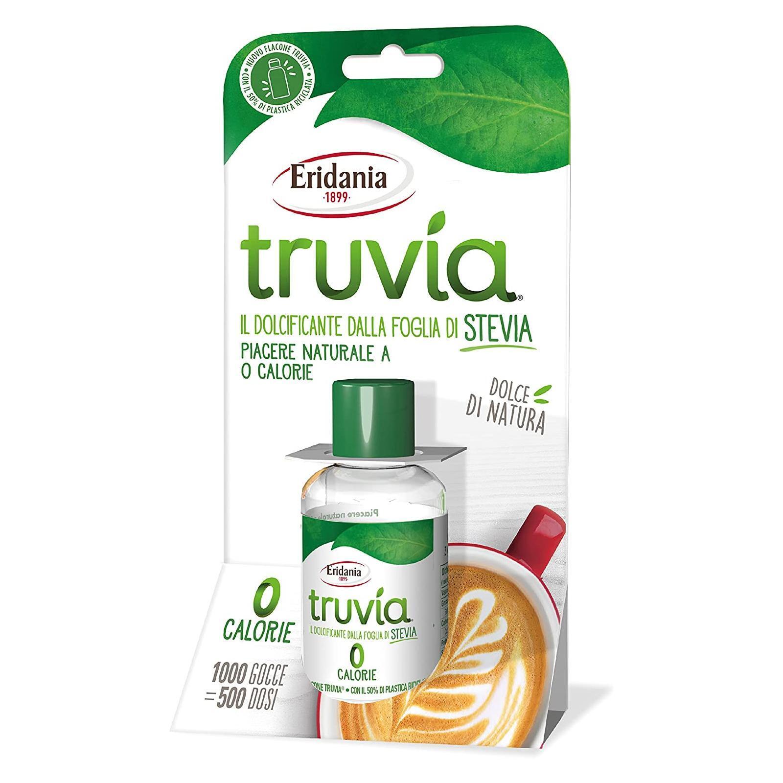 Dolcificante Liquido Truvia Eridania Foglia di Stevia Bottiglietta da 60 ml