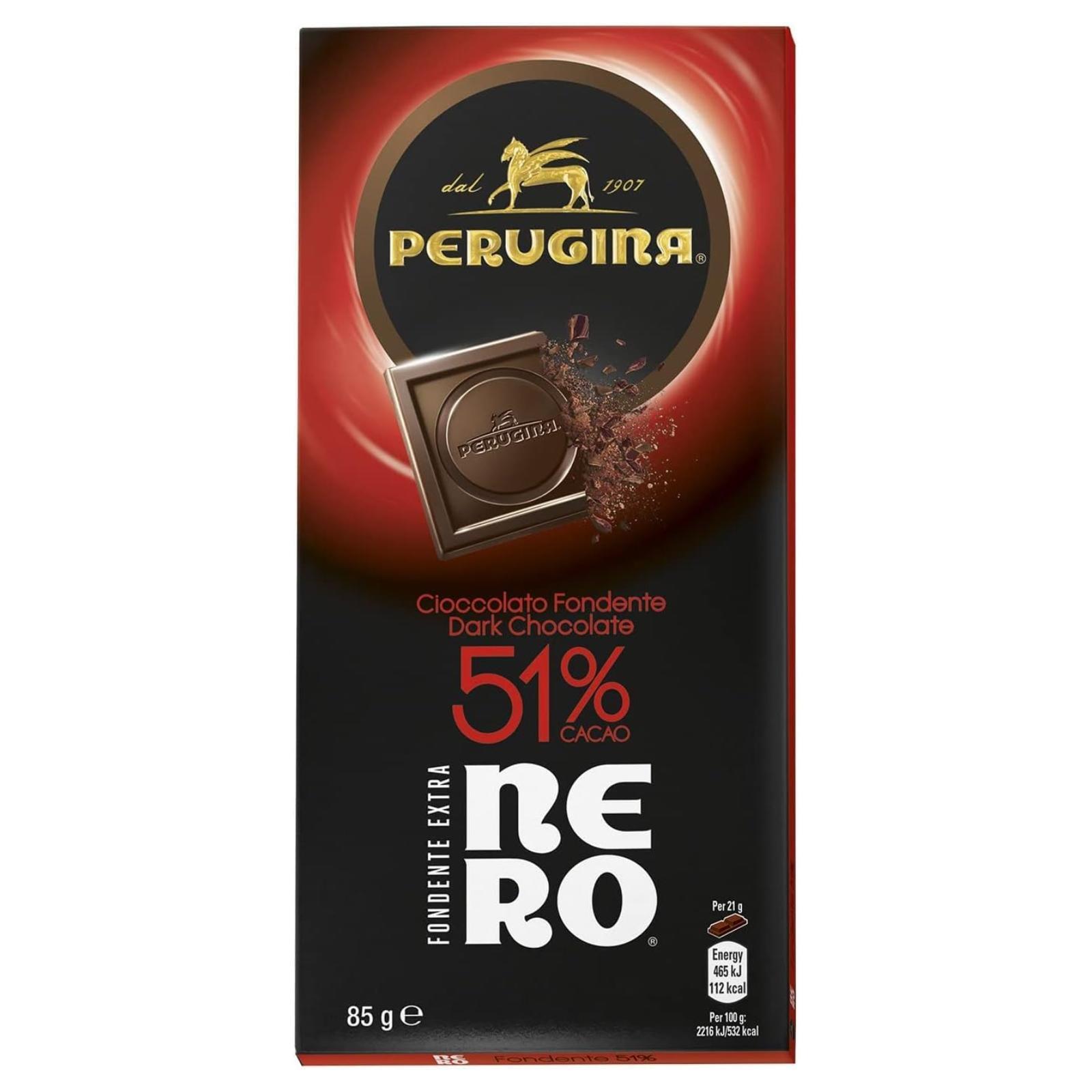 Tavoletta Cioccolato Fondente 51% Nero Perugina 85 g Senza Glutine