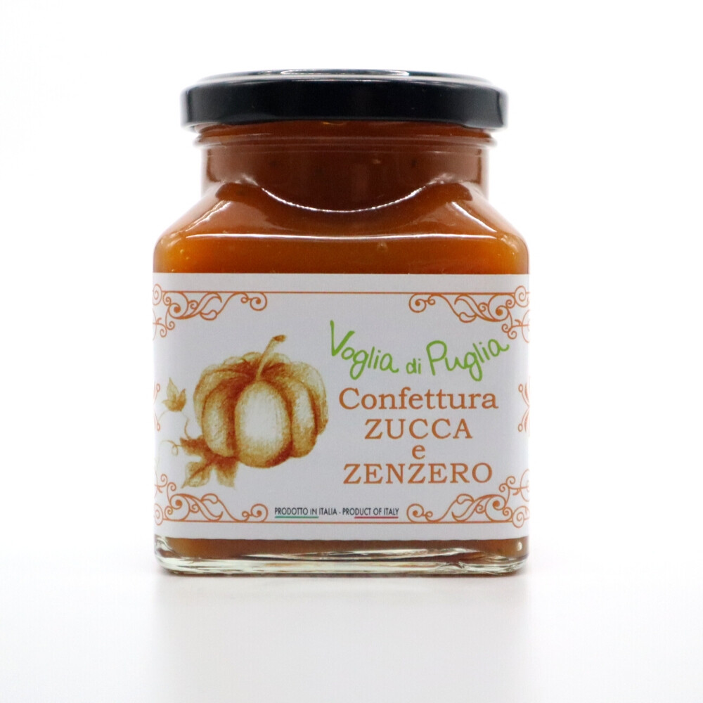 Confettura Zucca E Zenzero Made In Puglia 340 gr Voglia Di Puglia Made In Italy