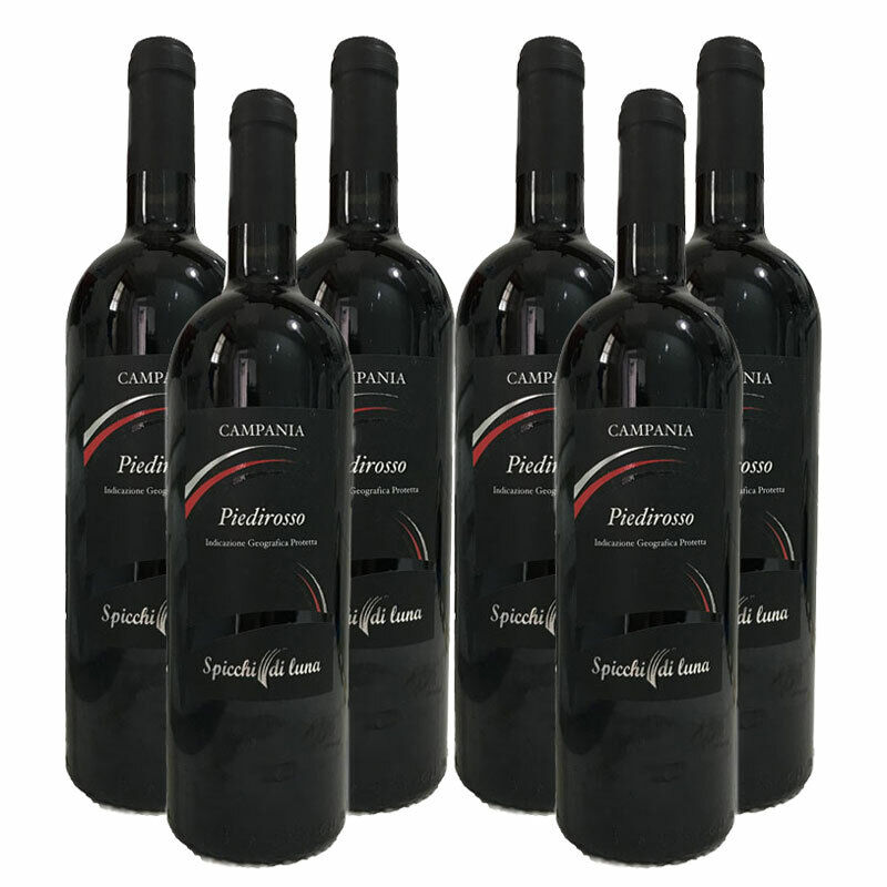 Vino Rosso Campania PIEDIROSSO IGP 6Bottiglie da 750ml