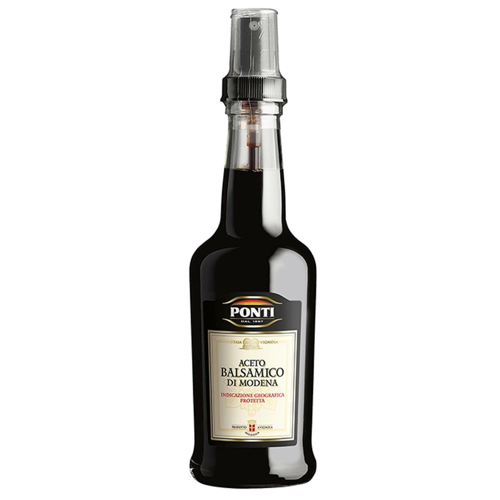 ACETO BALSAMICO DI MODENA IGP PONTI BOTTIGLIA VETRO CON DOSATORE SPRAY 250 ML