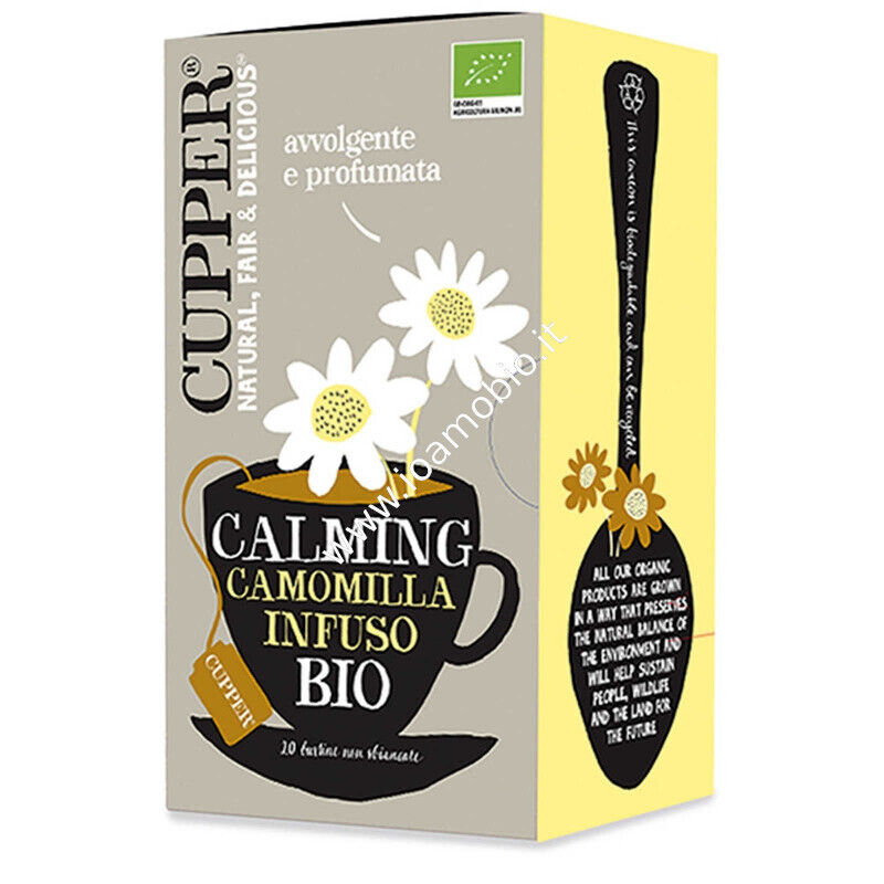 Cupper Infuso Camomilla Biologica 20 filtri 30g - Avvolgente e Profumata