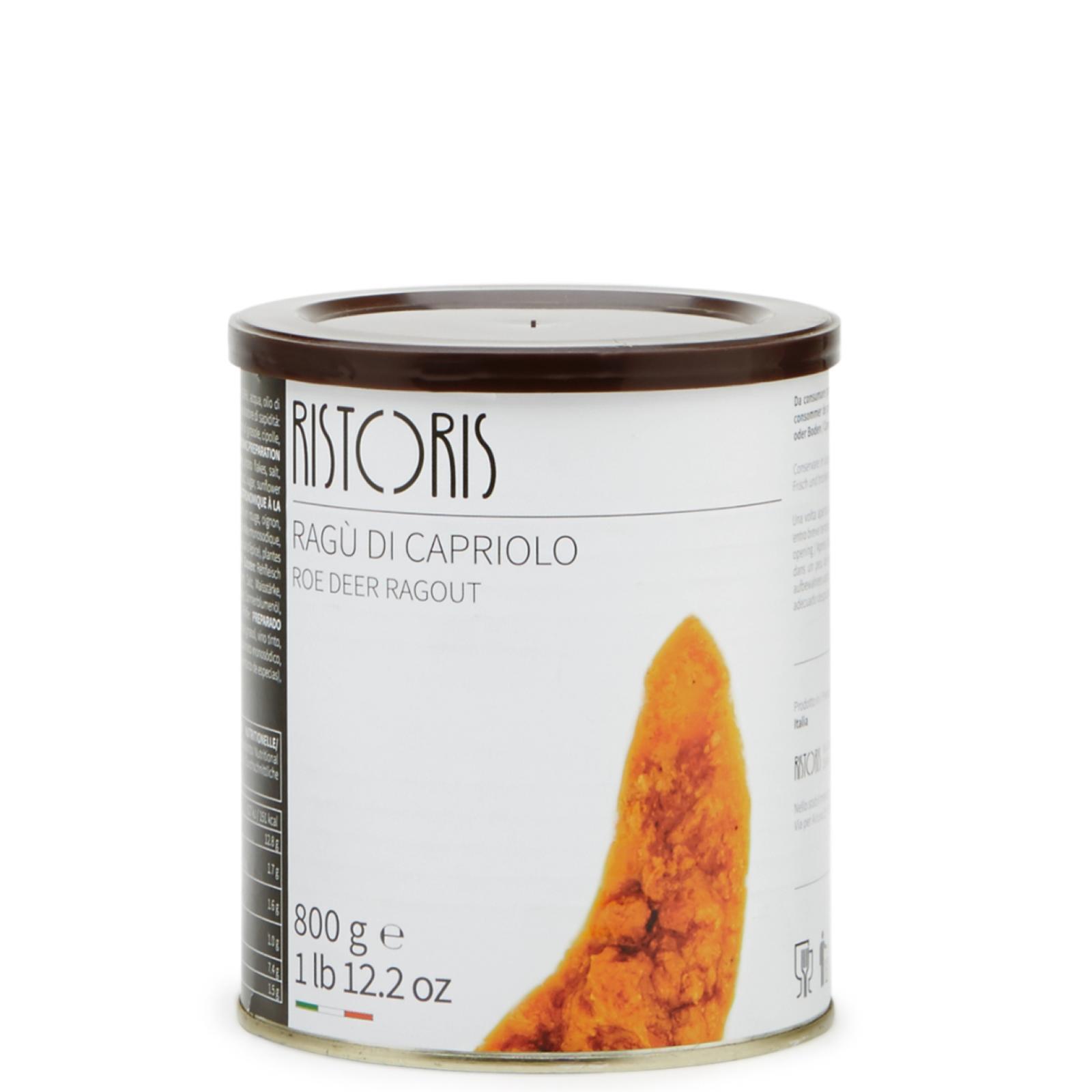 Sughi Pronti Ristoris Ragu' di Capriolo Latta da 800 g Sugo Pronto Made in Italy